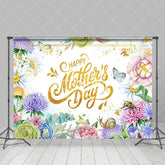 Aperturee - Aperturee Spring Colorful Floral Happy Mothers Day Backdrop